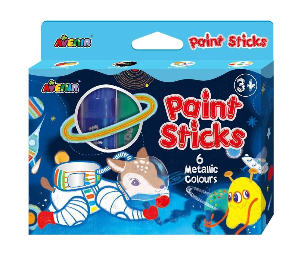 Kreatív festő stift metál, 6 db színekkel, gyors és kényelmes használatú eszköz.