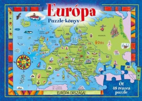 Európa puzzle-könyv