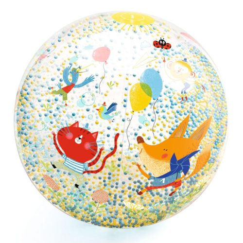 Felfújható labda, Ø 35 cm - Csörgő zörgő labda - Bubbles ball