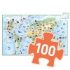 Djeco Megfigyeltető puzzle - Föld állatai, 100 db-os