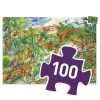 Djeco Megfigyeltető puzzle - Dinoszauruszok 100 db-os