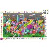 Djeco Megfigyeltető puzzle - Őrült város, 200 db-os - Crazy Town - 200 pcs - FSC MIX