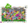 Djeco Megfigyeltető puzzle - Őrült város, 200 db-os - Crazy Town - 200 pcs - FSC MIX