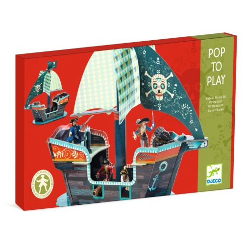 Építőjáték, Pop to play - Kalózhajó 3D - Pirate boat 3D