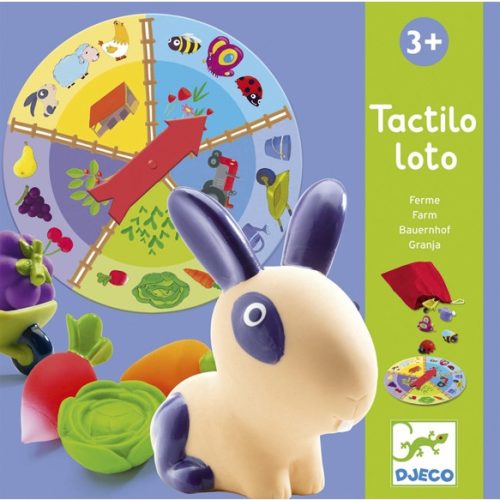 Djeco Fejlesztő társasjáték - Tapintható képeslottó - Tactilo lotto, farm