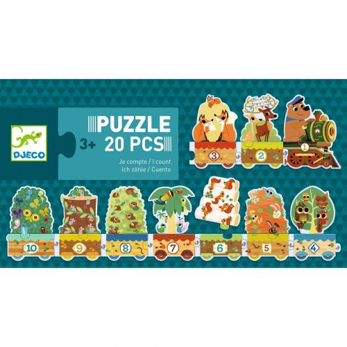 Djeco Sorozatkirakó puzzle - 10-ig számolok, 20 db-os - I count