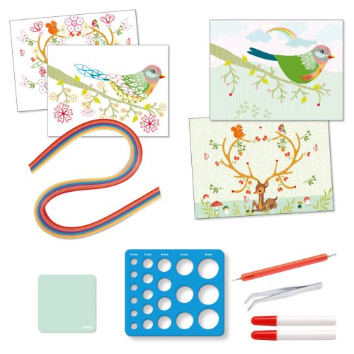 Művészeti műhely - Quilling díszítésű képek - Évszakok - Spiral seasons