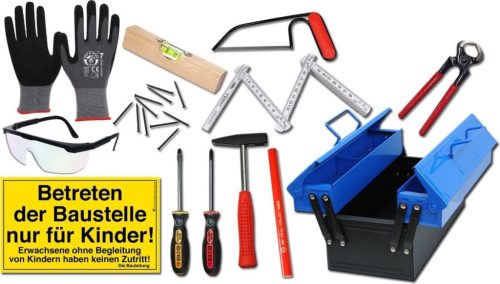 Szerszámkészlet acél szerszámosládában - 12 részes