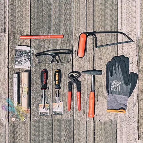 Szerszámkészlet acél szerszámosládában - 12 részes