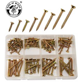 Facsavar készlet, különböző kadmiumozott facsavarokkal