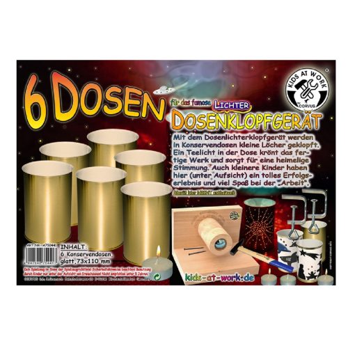 Konzervdoboz 6 lámpás készítéséhez