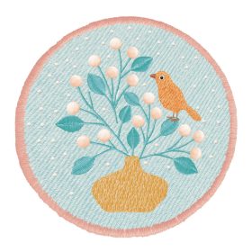 Tolltartó két rekesszel - Madárka - Romantic pencil case