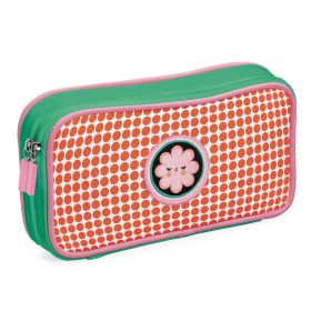   Tolltartó két rekesszel sok zsebbel - Virág - Fleur stationery kits