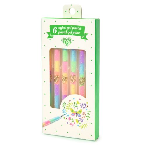 Zselés toll készlet - 6 pasztell színben - 6 pastel gel pens