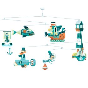   Szélmobil függődísz - Tengeri hajók - Marine ships (FSC)
