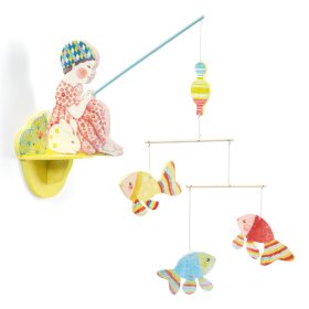 Szélmobil függődísz - Horgászó lányka - Fishergirl