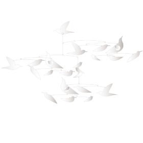 Szélmobil függődísz - Fehér madarak - White birds