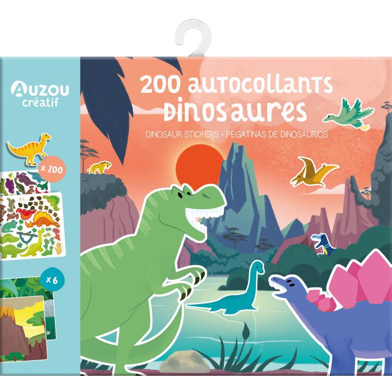 Újrahasználható matricázó készlet, Dinoszauruszok Auzou - Fő kép
