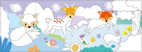 Rókás 3 az-1-ben zsírkréta készlet kiszínezhető poszterrel, 12 db-os Avenir