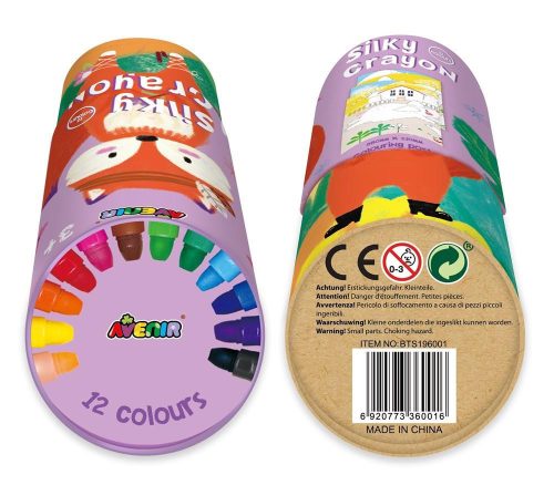 Rókás 3 az-1-ben zsírkréta készlet kiszínezhető poszterrel, 12 db-os Avenir