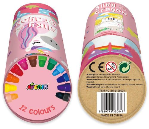 Unikornisos 3 az-1-ben zsírkréta készlet kiszínezhető poszterrel, 12 db-os Avenir