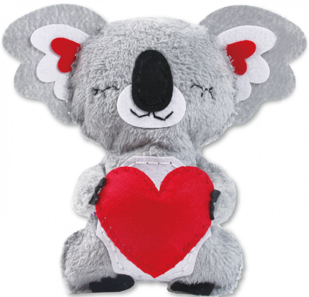 Plüss Varrás Koala Szívvel Avenir - Közelkép