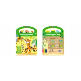   Színező könyv fejlesztő feladatokkal, 6 db színes ceruzával Avenir