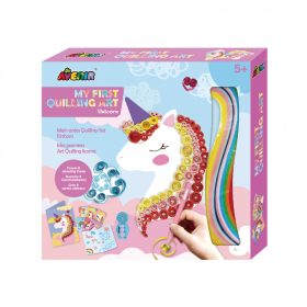   Üdvözlőkártya készítés quilling technikával, Unikornis Avenir