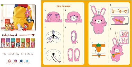 Varrható plüss kulcstartó, Nyuszi Avenir