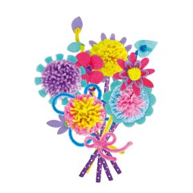 Pom-pom csokor készítő kreatív készlet, Virágok Avenir