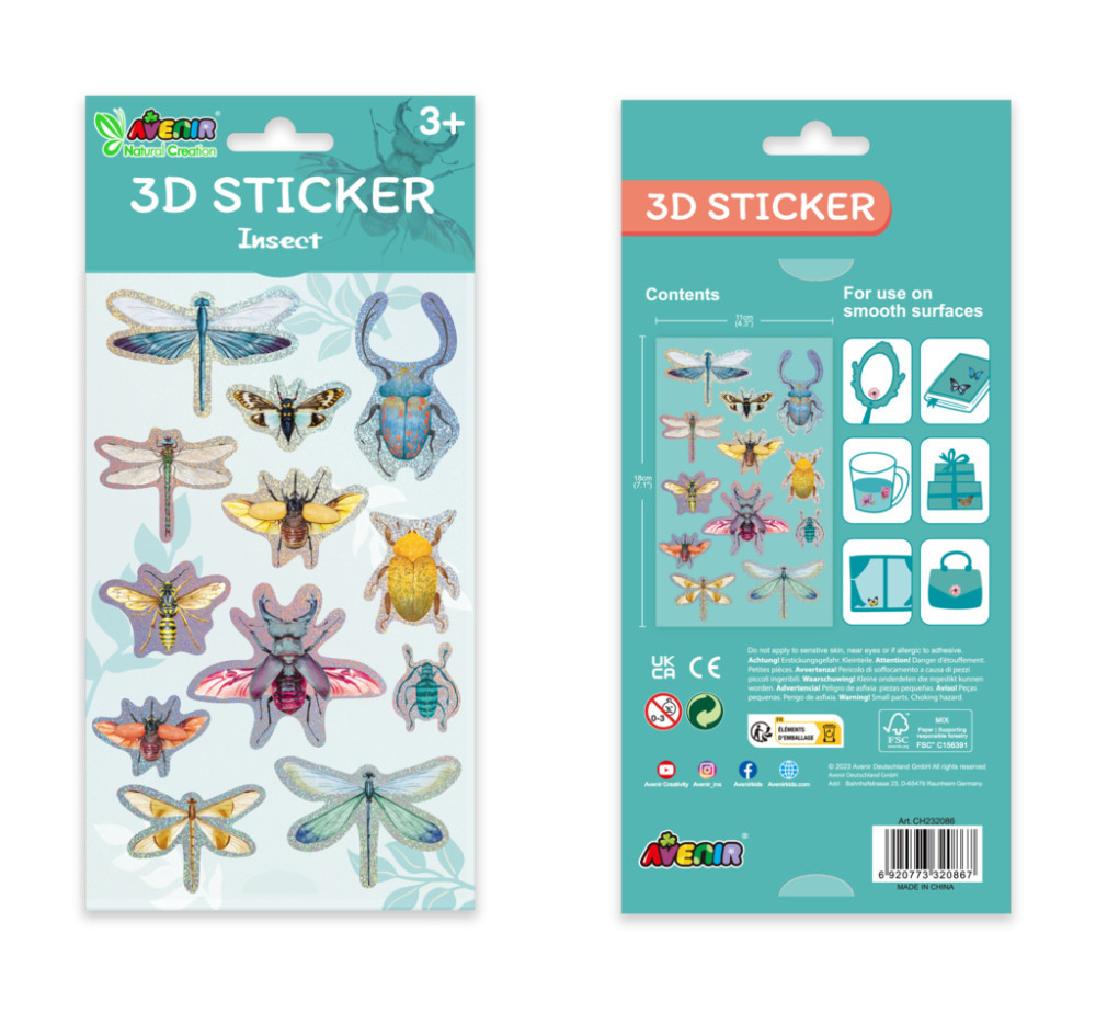 Avenir 3D rovaros matricák - közelkép a részletekről