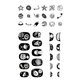   Sötétben világító körömmatrica szett, Világűr Avenir