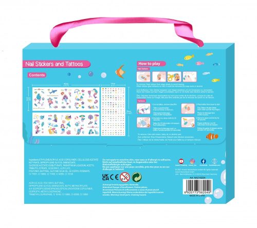 Tetováló és körömmatrica készlet, Sellők Avenir