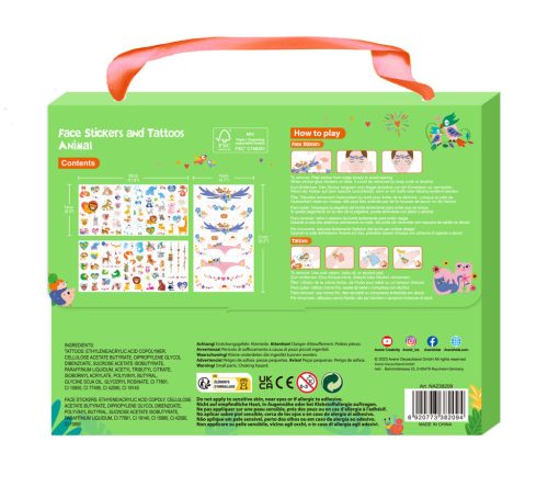 Arcmatrica és tetováló készlet, Állatok Avenir