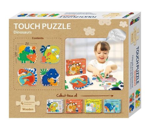 Készségfejlesztő tapintós puzzle, Dinók Avenir