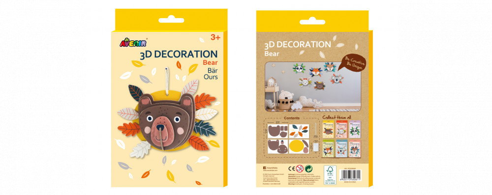 3D dekorációs puzzle, Maci Avenir kész figura