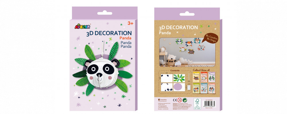 3D Dekorációs Puzzle Panda Avenir - Kész modell közeli