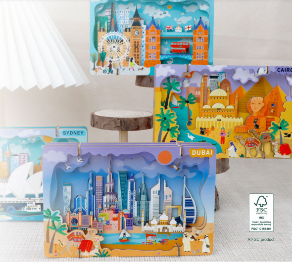 Városkép 3D puzzle, Dubai Avenir - Összerakott állapot