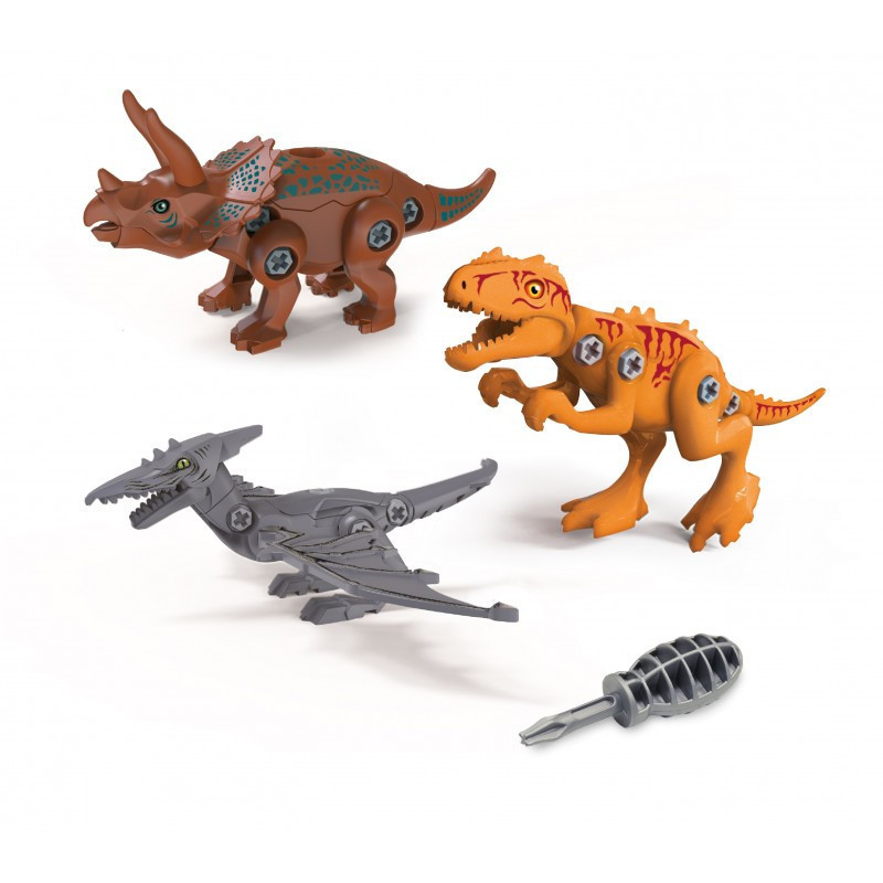 BUKI Dinoszaurusz építő készlet játék közben