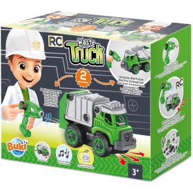 Távirányítós összeszerelhető kukásautó BUKI