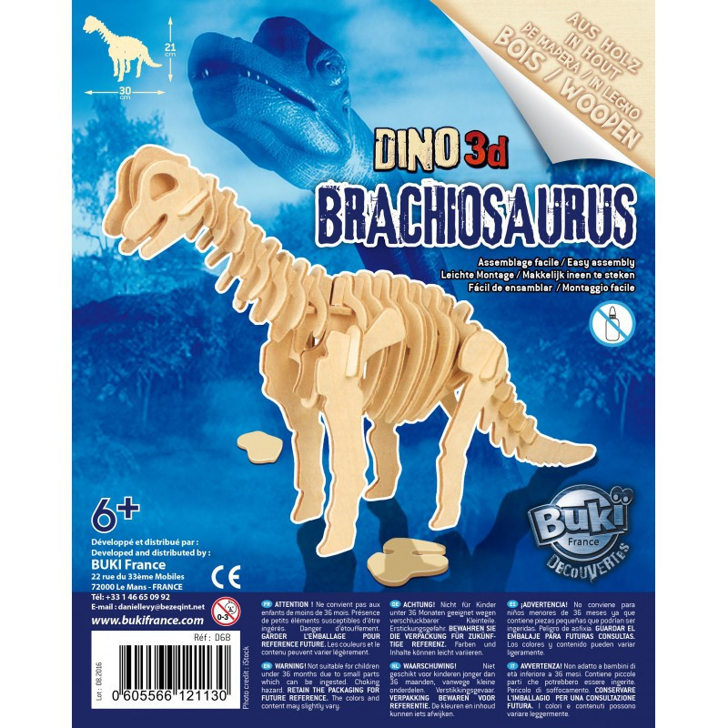 Fa 3D dinoszaurusz puzzle, BUKI
