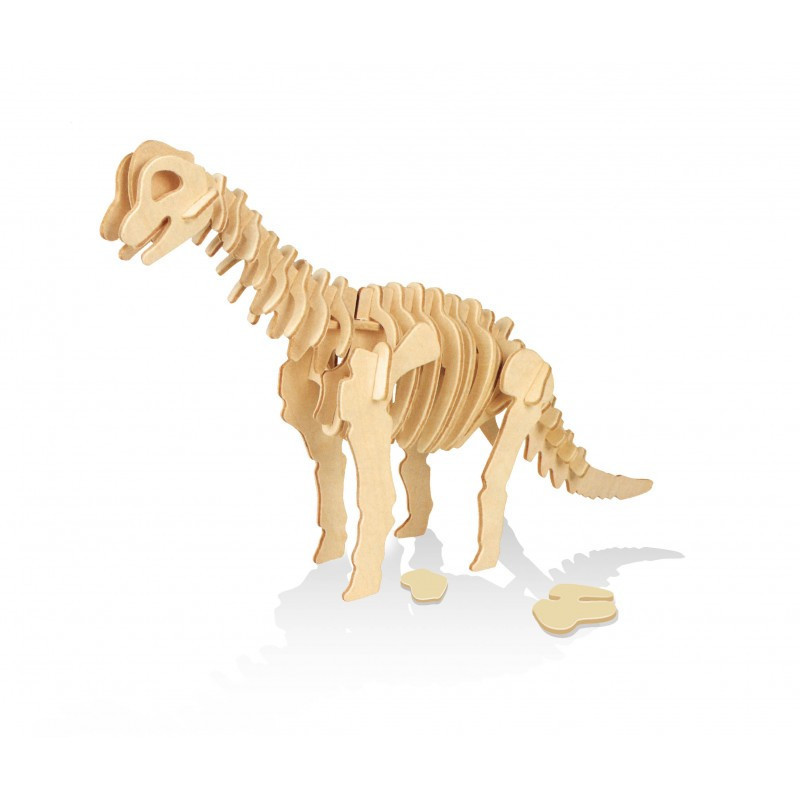 BUKI fa 3D dinoszaurusz puzzle összeszerelés