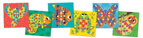 Csillogó kövek mozaikkép készítő- Trópusi állatok CreaLign