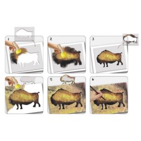 Kép készítés stencillel, Barlangi festmények Crealign