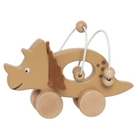   Fa készségfejlesztő gurulós dinoszaurusz abakusszal Jabadabado