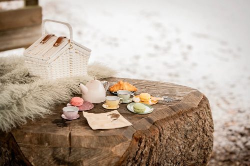 Teáscsésze készlet piknikkosárkával Jabadabado