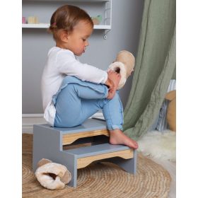 Fa lépcsős ülőke, ezüsszürke Jabadabado