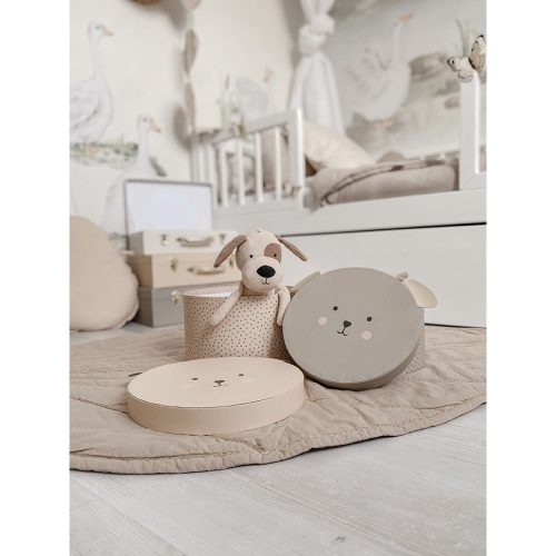 Puha plüss ajándékdobozban, kutyus Jabadabado