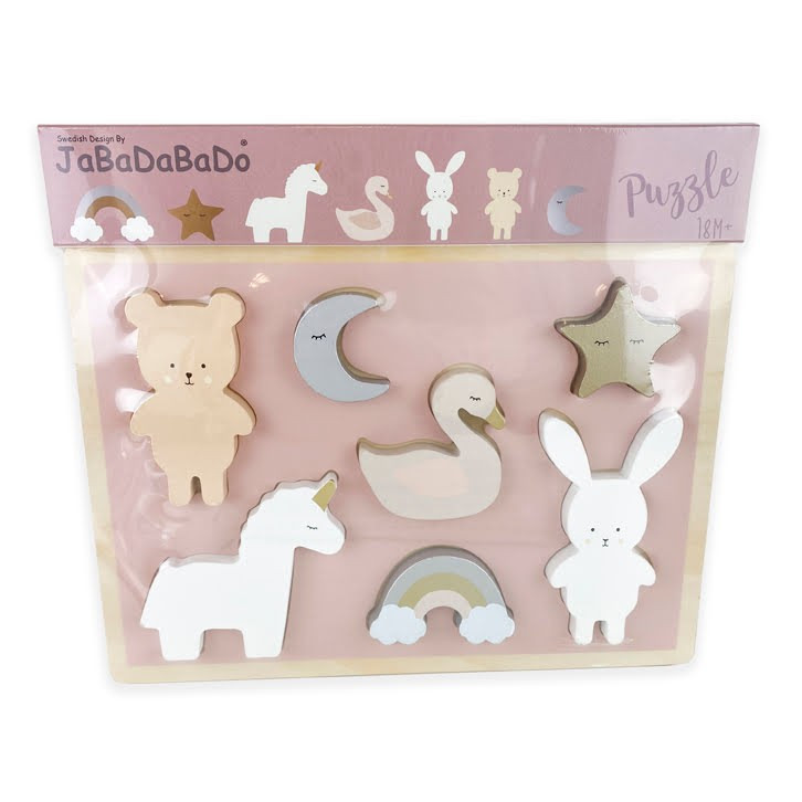 Jabadabado Fa puzzle Nyuszi és unikornis részlet