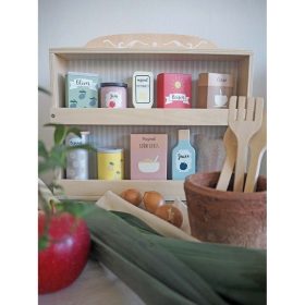 Fa polc élelmiszer kiegészítőkkel Jabadabado